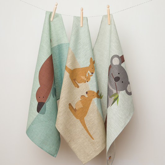 Koala Linen Tea Towel