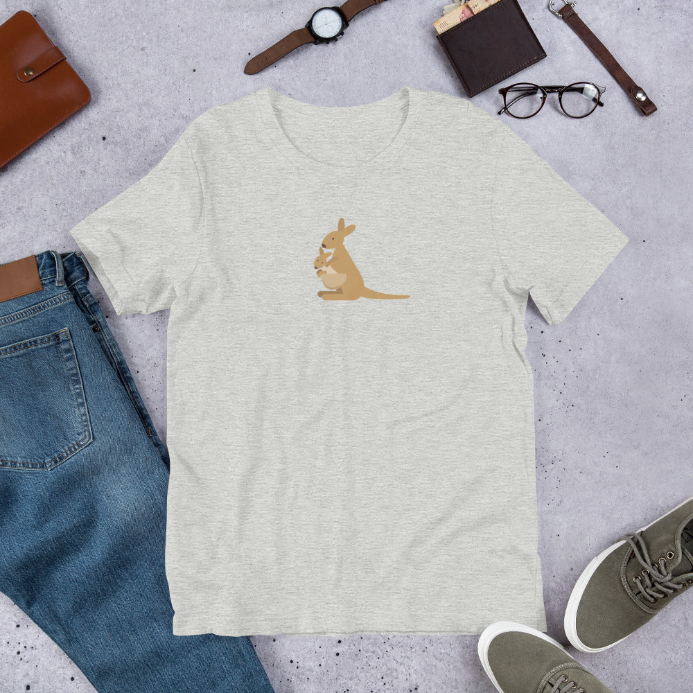 Bella + Canvas Unisex T-shirt with Kangaroo & Joey design