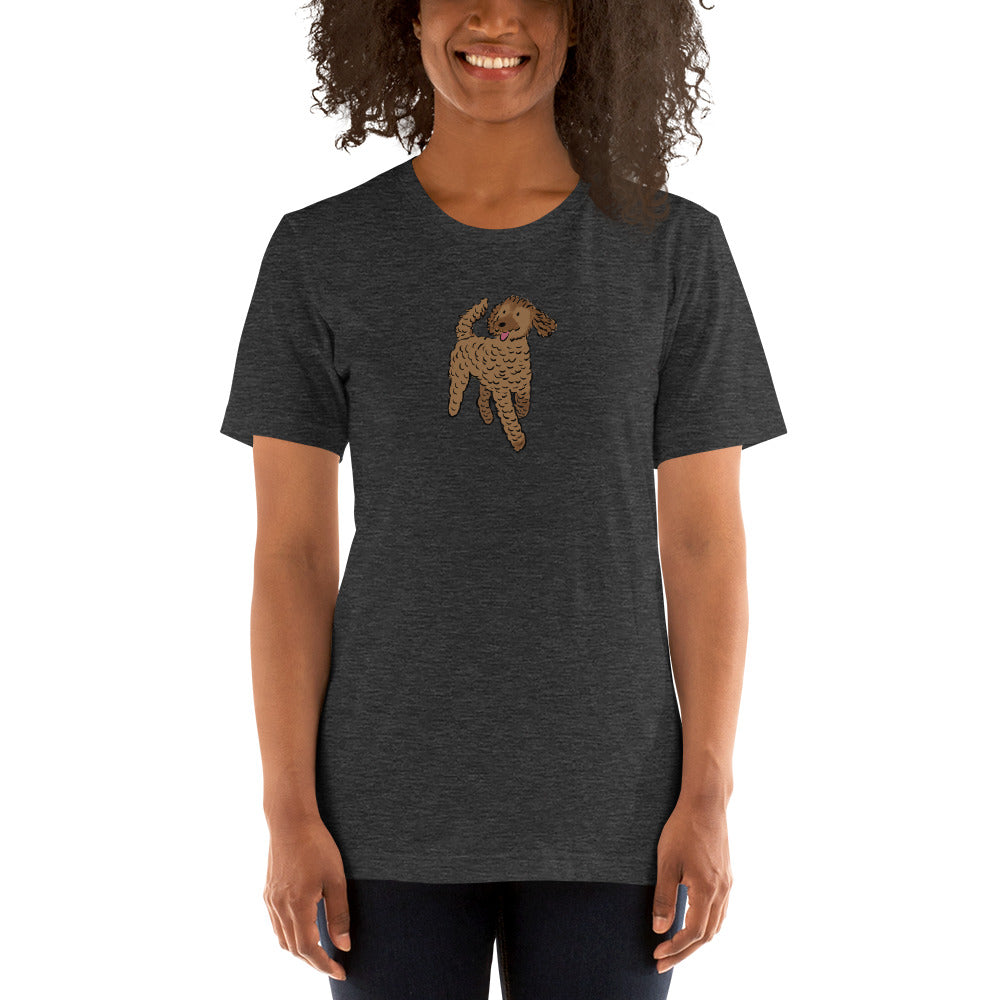 Bella + Canvas unisex t-shirt with Chocolate Oodle design
