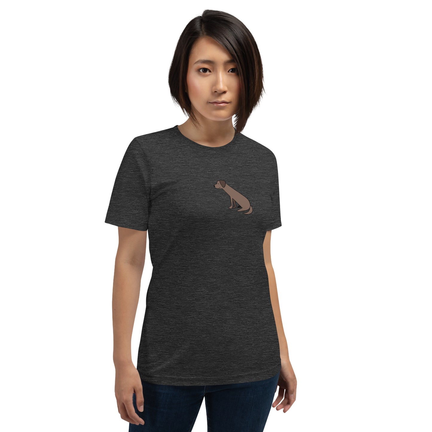 Bella + Canvas Unisex T-shirt with Chocolate Labrador design