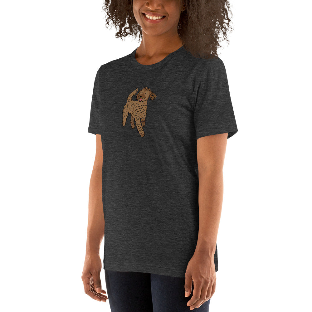 Bella + Canvas unisex t-shirt with Chocolate Oodle design