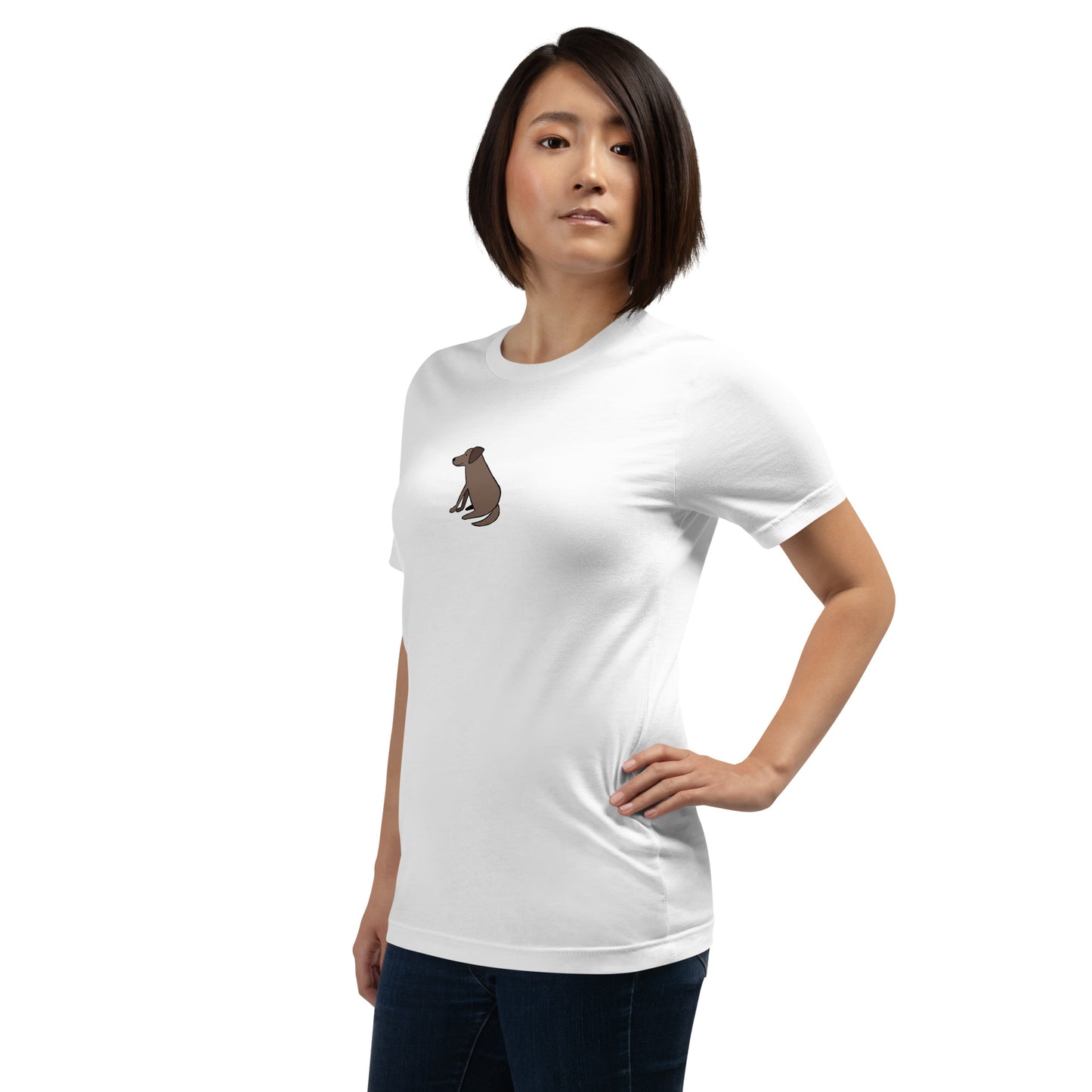 Bella + Canvas Unisex T-shirt with Chocolate Labrador design